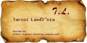 Tarcsi Lavínia névjegykártya